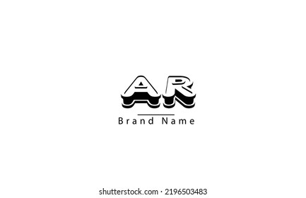 AR RA A R modelo de monograma del logotipo del vector abstracto