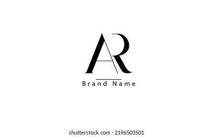 AR RA A R abstract vector logo monogram template