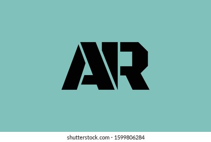 AR or RA and A or R Letter Initial Logo Design Template Vector Illustration