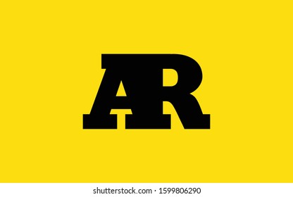 AR or RA and A or R Letter Initial Logo Design Template Vector Illustration
