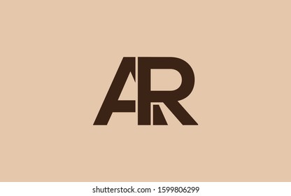 AR or RA and A or R Letter Initial Logo Design Template Vector Illustration
