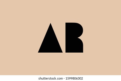AR or RA and A or R Letter Initial Logo Design Template Vector Illustration