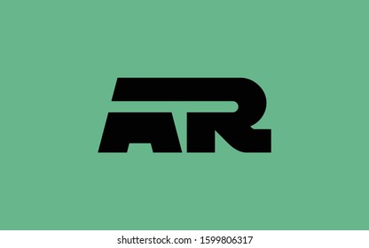 AR or RA and A or R Letter Initial Logo Design Template Vector Illustration