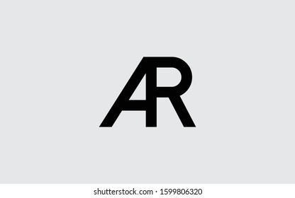 AR or RA and A or R Letter Initial Logo Design Template Vector Illustration