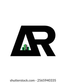 ar real state vector letter logo