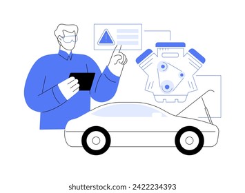 AR in repair and maintenance isolated cartoon vector illustrations. VR devices, providing with useful information, suggest potential fixes, and point out potential trouble areas vector cartoon.