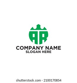 AR royal Logo Design Template Vector monogram.