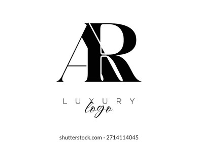 AR Serif Letter Monogramm Typografie Logo für elegante Premium-Branding-Identität