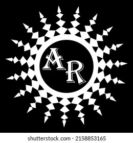 AR simple logo design of art