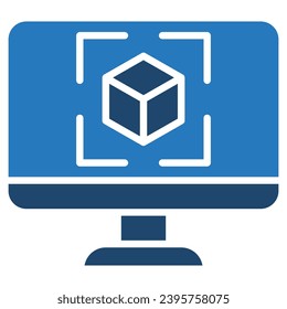 AR Simulation icon line vector illustration