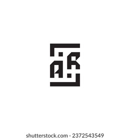 AR square concept retro logo in high quality professional design that will print well across any print media