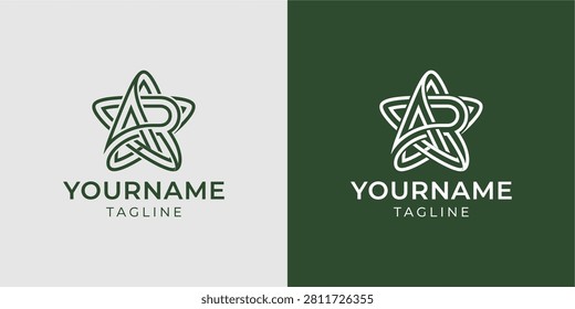 AR Star logo design template