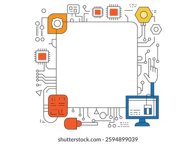 Ar Tech vectors, With VR, individuals can gaze into the vast cyberspace, experiencing a fully simulated reality, while AR enhances the physical world with digital overlays. Both technologies are trans