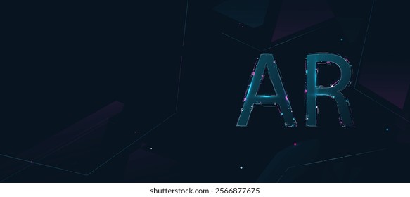 AR technology background, futuristic digital wallpaper for business or presentations EPS 10