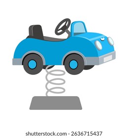 ar toy with a spring, suitable for playgrounds and children's play