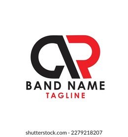 ar typography logo design alphabet