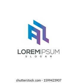 AR vector letter logo template
