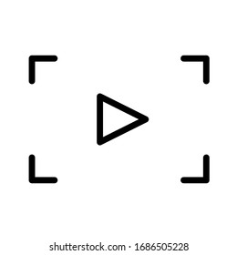 AR video outline vector icon isolated on white. Augmented reality video illustration. Virtual and augmented reality linear vector icon for web, mobile app, ui design. Future technology concept