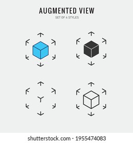 AR view augmented vector icon technology