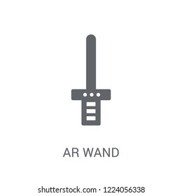 Ar wand icon. Trendy Ar wand logo concept on white background from Artificial Intelligence collection. Suitable for use on web apps, mobile apps and print media.