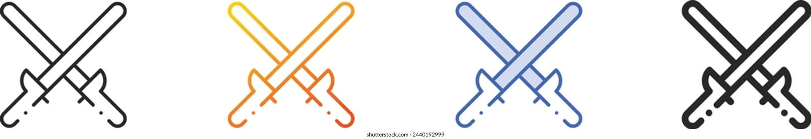 ar wand icon.Thin Linear, Gradient, Blue Stroke and bold Style Design Isolated On White Background