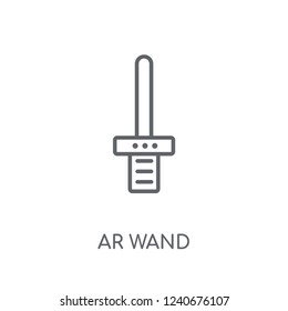 Ar wand linear icon. Modern outline Ar wand logo concept on white background from Artificial Intellegence and Future Technology collection. Suitable for use on web apps, mobile apps and print media.