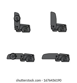 Vector de las luces intermitentes del rifle AR15