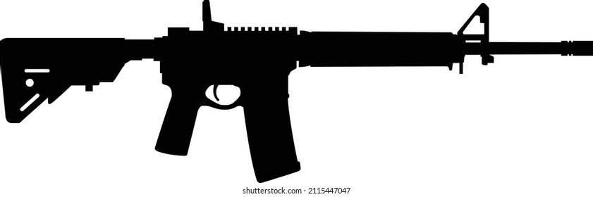 AR15 Springfield Armory Saint Rifle Silhouette