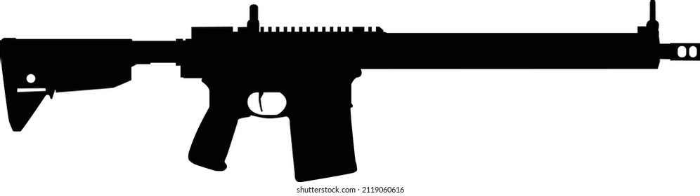 AR15 Springfield Armory Saint-Victor Rifle Silhouette