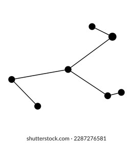 Ara constellation map. Vector illustration.