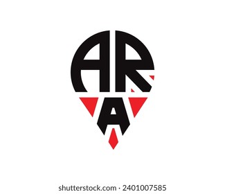 Das Logo-Design der ARA-Buchstabenlage ist prägnant. Logo für die Ortung eines ARA-Briefes