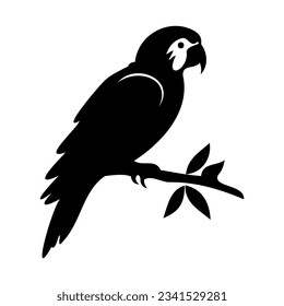 Ara line icon. Macaw, bird, cage, cockatoo, pirate, beak, jungle, fly, wings, feathers. Black vector icons on a white background for Business