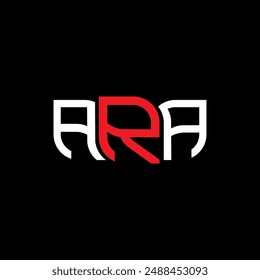 ARA Logo Design, ARA einfaches und modernes Logo. ARA luxuriöses Alphabet-Design  