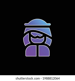 Arab blue gradient vector icon