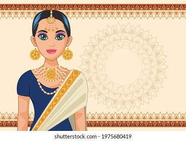 arab bride in frame with blue suit