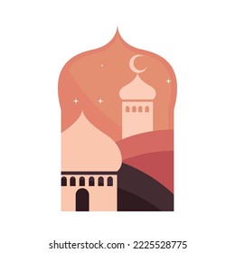 Arabergebäude und Fenstersymbol einzeln