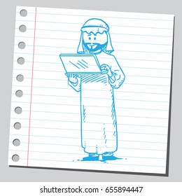 Arab business man with lap top