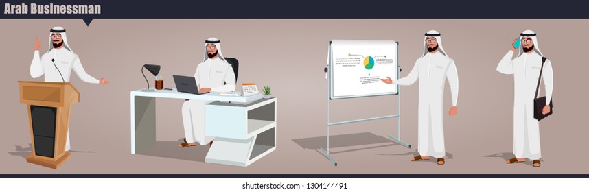 Arab Businessman character Pack