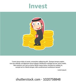 Arab Businessman Invest Infographic