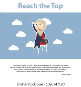 Arab Businesswoman Reach the Top Infographic