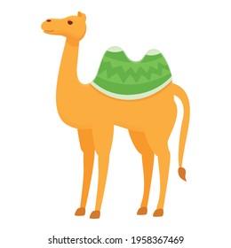 Icono de camello árabe. Caricatura del icono del vector del camello árabe para el diseño web aislado en fondo blanco