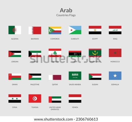 Arab Countries Rectangle flag icon