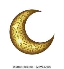 arab crescent moon icon isolated style