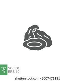 Arab date fruit icon. dried dates food. Summer tropical fruits for Iftar ramadan kareem, Eid El Fitr. Glyph style vector illustration design on white background. EPS 10