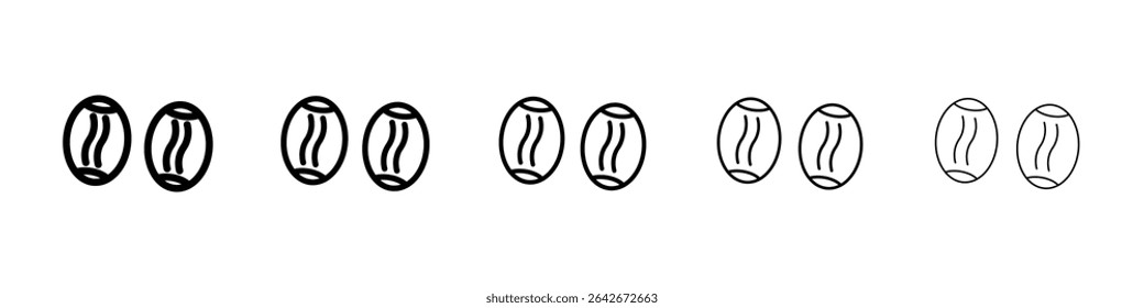 arab date fruit icon isolated vector on white background set