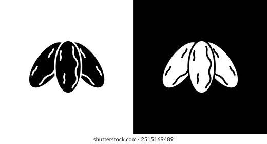 Arab date fruit icon Outline sign symbol set