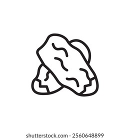 Arab date fruit icon Outline vector for web ui
