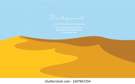 Arab desert and sky vector background
