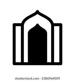 arab door icon illustration vector isolated