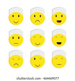 Arab Emotion face Vector Illustration